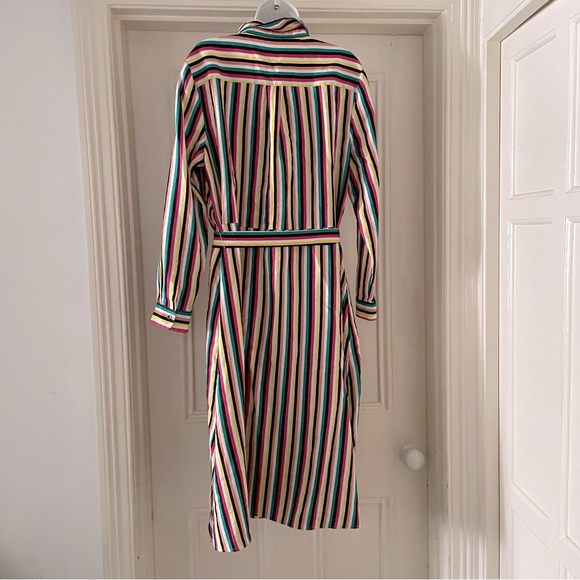 Pure Collection Laundered Linen Shirt Dress - Stripes Multicoloured - 20 - NWT - Picture 3 of 5